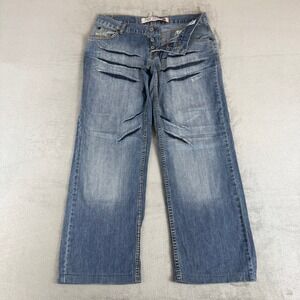 Diesel Kulter Straight Leg Jeans Mens 33x28 Blue Denim Distressed Cotton Italy